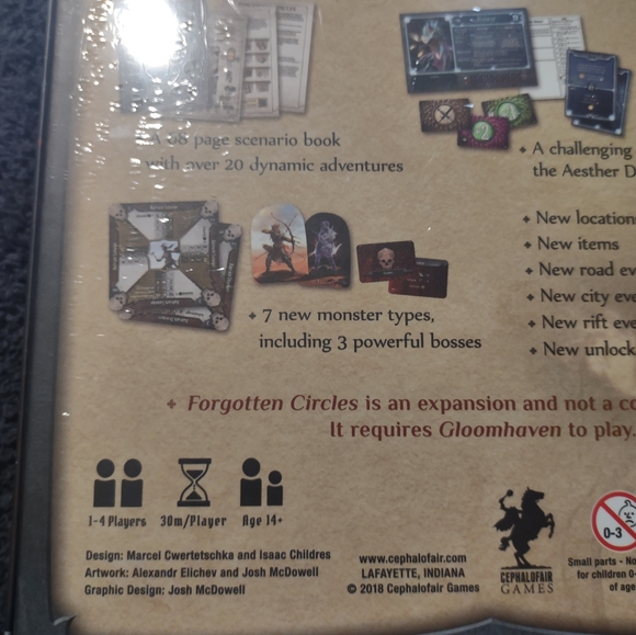 S/W NEW Gloomhaven Forgotten Circles, Solo Scenarios, and Removable Sticker Sets - Picture 6 of 14